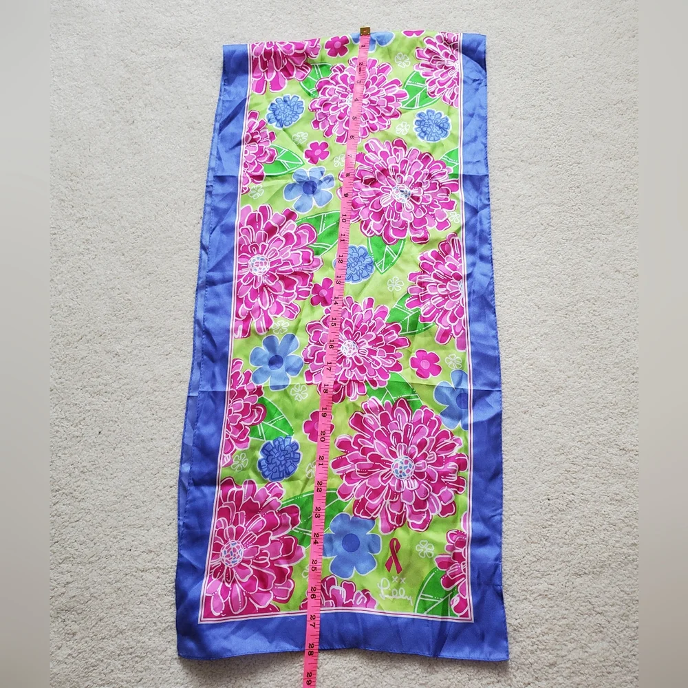 Lilly Pulitzer Floral Long Silky Scarf